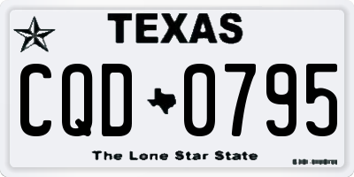 TX license plate CQD0795
