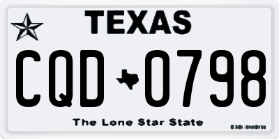 TX license plate CQD0798
