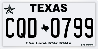 TX license plate CQD0799