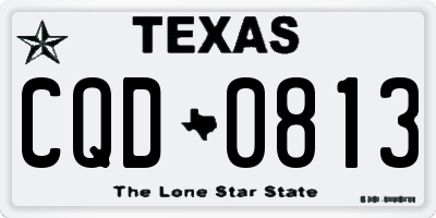 TX license plate CQD0813