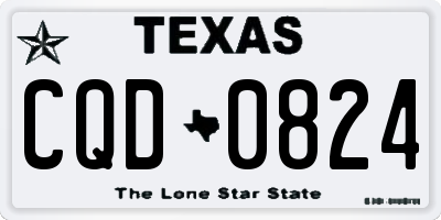 TX license plate CQD0824