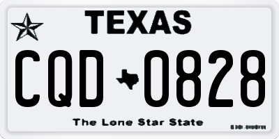 TX license plate CQD0828