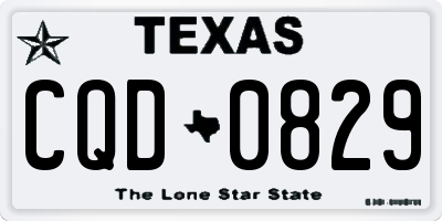 TX license plate CQD0829