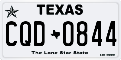 TX license plate CQD0844