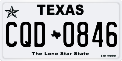 TX license plate CQD0846