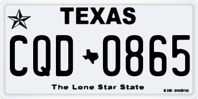 TX license plate CQD0865