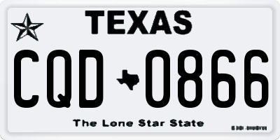 TX license plate CQD0866