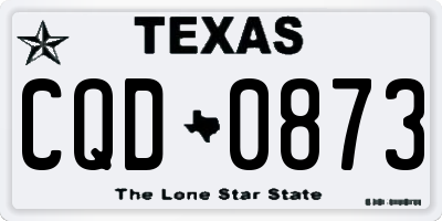 TX license plate CQD0873