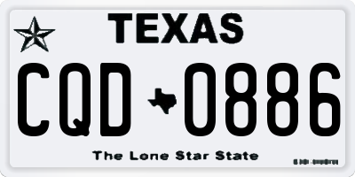 TX license plate CQD0886