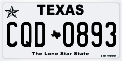 TX license plate CQD0893