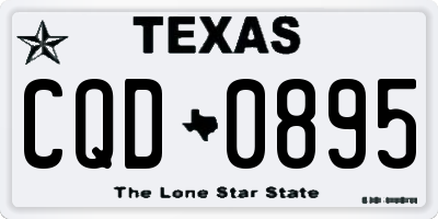 TX license plate CQD0895