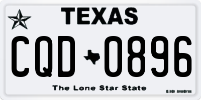 TX license plate CQD0896