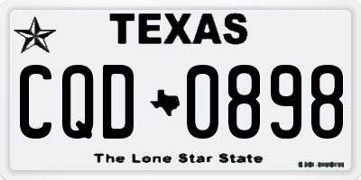 TX license plate CQD0898