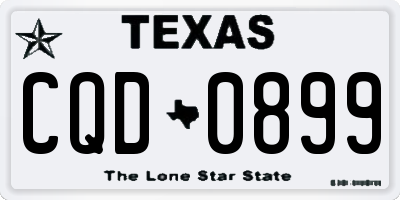 TX license plate CQD0899