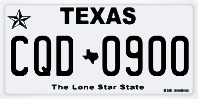TX license plate CQD0900