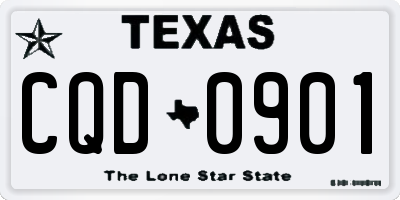 TX license plate CQD0901