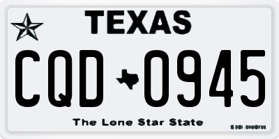 TX license plate CQD0945