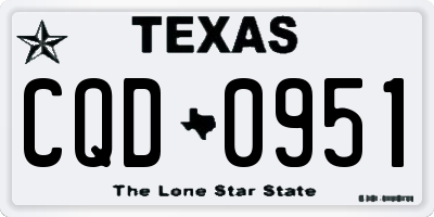 TX license plate CQD0951