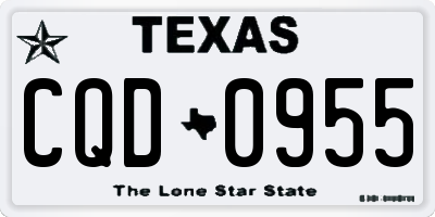 TX license plate CQD0955