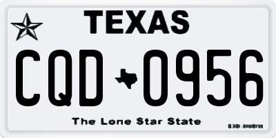 TX license plate CQD0956