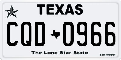 TX license plate CQD0966