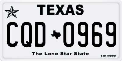 TX license plate CQD0969