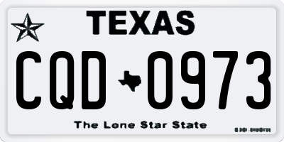 TX license plate CQD0973