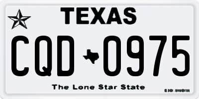 TX license plate CQD0975