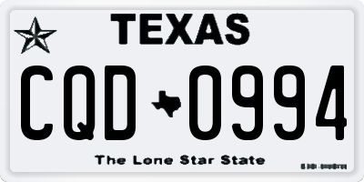 TX license plate CQD0994