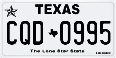 TX license plate CQD0995