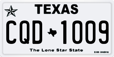 TX license plate CQD1009