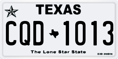TX license plate CQD1013
