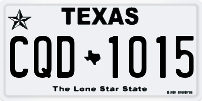 TX license plate CQD1015