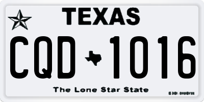 TX license plate CQD1016