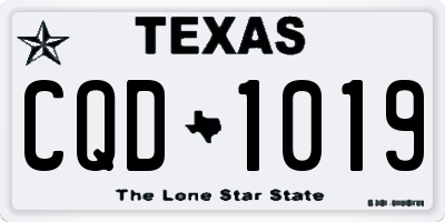 TX license plate CQD1019