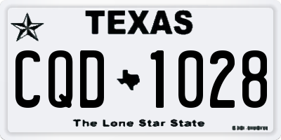 TX license plate CQD1028