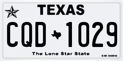 TX license plate CQD1029
