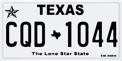 TX license plate CQD1044