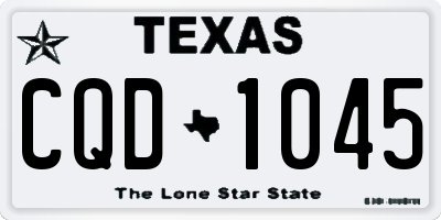 TX license plate CQD1045