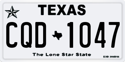 TX license plate CQD1047