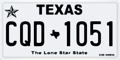 TX license plate CQD1051