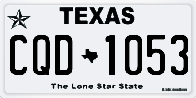 TX license plate CQD1053