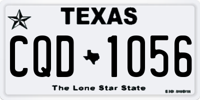 TX license plate CQD1056