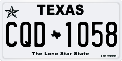 TX license plate CQD1058