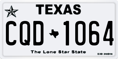 TX license plate CQD1064
