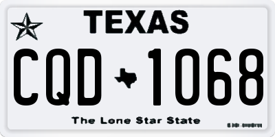 TX license plate CQD1068