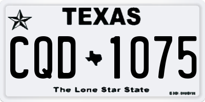 TX license plate CQD1075