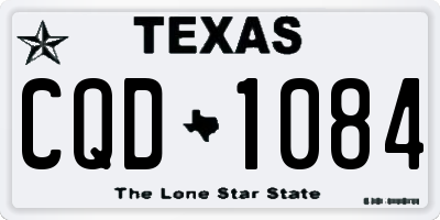 TX license plate CQD1084