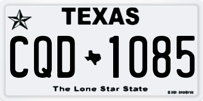 TX license plate CQD1085