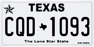 TX license plate CQD1093